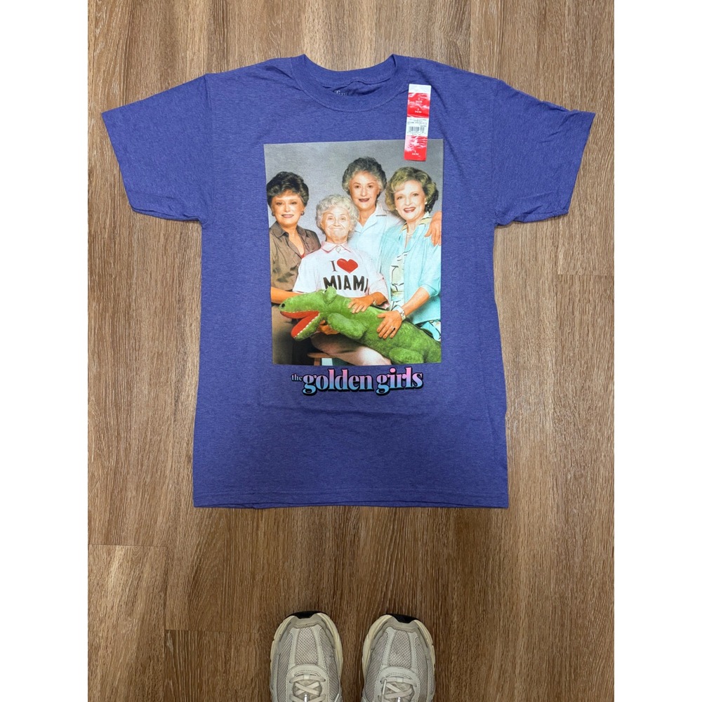 The Golden Girls Mens Retro Graphic‎ T-Shirt Purple Heather Small NWT